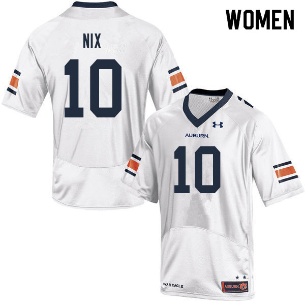 Women's Auburn Tigers #10 Bo Nix White 2019 College Stitched Football Jersey